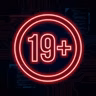 19 plus age restriction badge